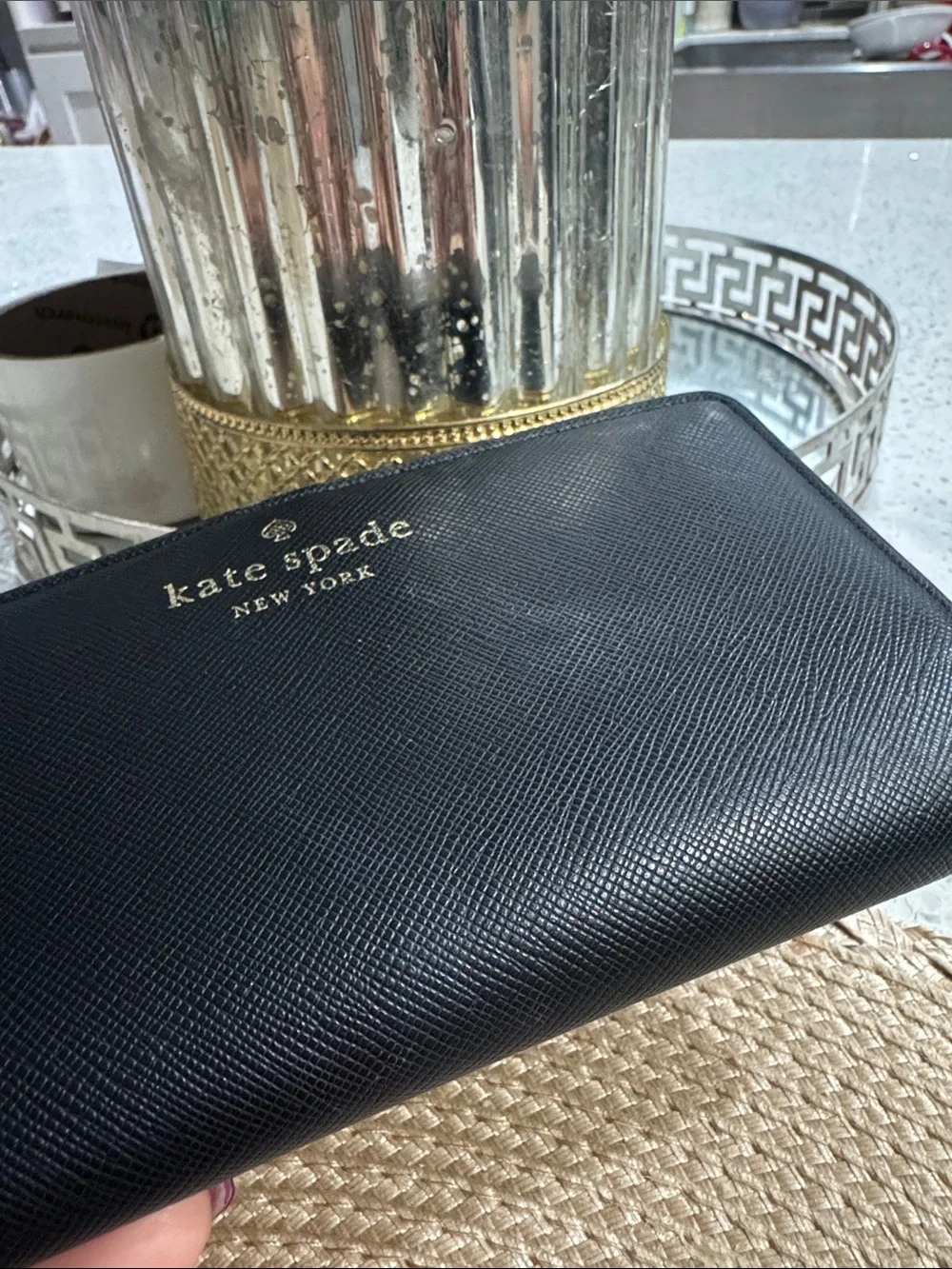 🖤Kate Spade Madison Large Slim Bifold Saffiano Leather Wallet Black